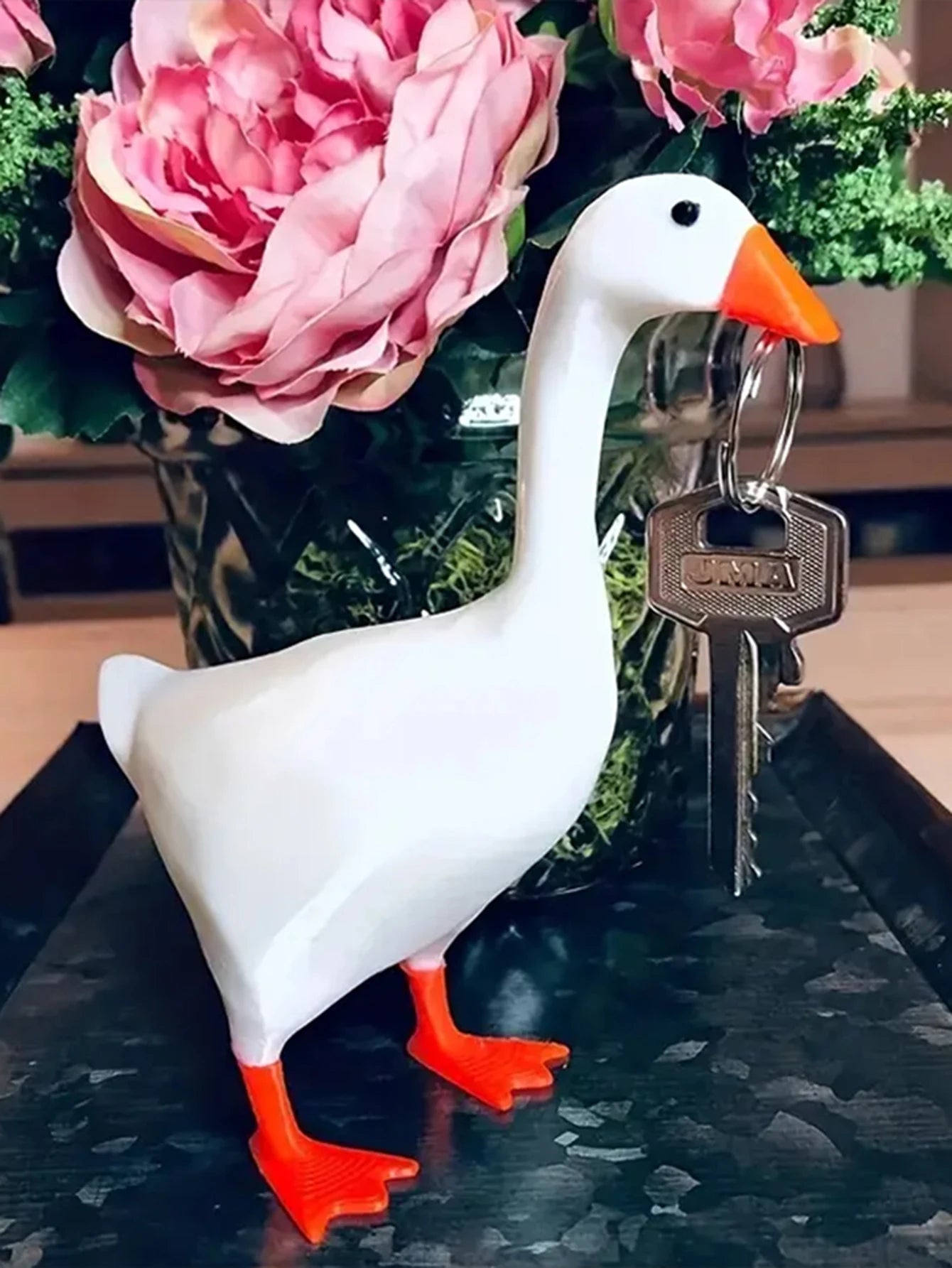 Magnetic Goose Keychain Sculpture