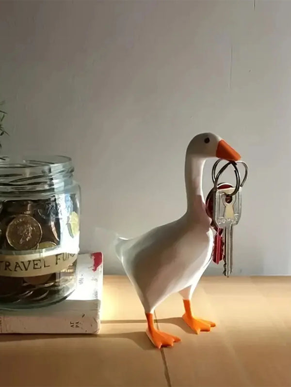 Magnetic Goose Keychain Sculpture