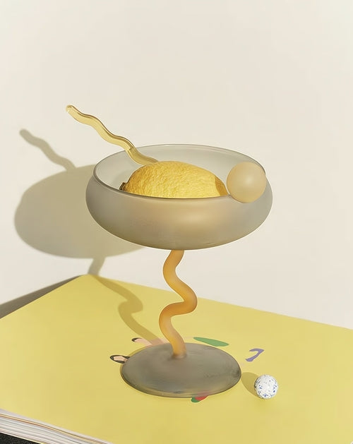 Jelly Bean Wine Glass - Whimsical Eclectic Dopamine Cocktail Glass