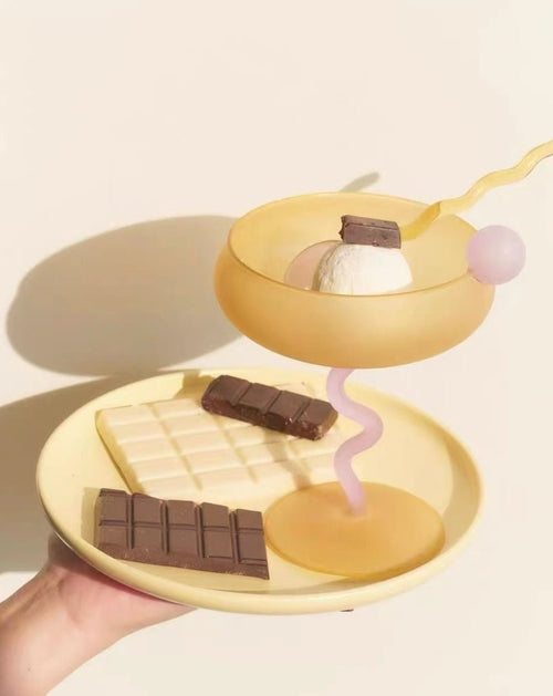 Jelly Bean Wine Glass - Whimsical Eclectic Dopamine Cocktail Glass